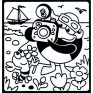Бархатная раскраска "Смешарики: Пин-фотограф" 23 см х 22 см инфо 13680b.