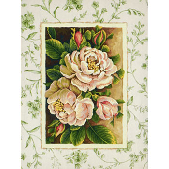 Раскраска по номерам "Розы", 28 см x 36 см Эскиз картины, 12 красок, кисть инфо 9284d.
