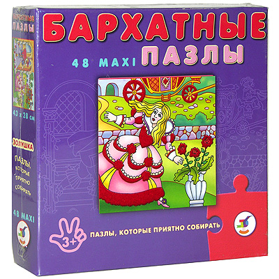 Золушка Бархатный пазл, 48 элементов Серия: Бархатные пазлы инфо 13179d.
