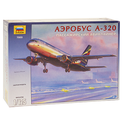 Сборная модель "Пассажирский авиалайнер Аэробус А-320" для сборки, инструкция по сборке инфо 13233d.