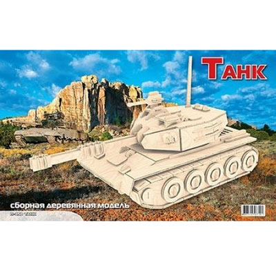 Сборная деревянная модель "Танк" см Состав Элементы для сборки инфо 1322e.