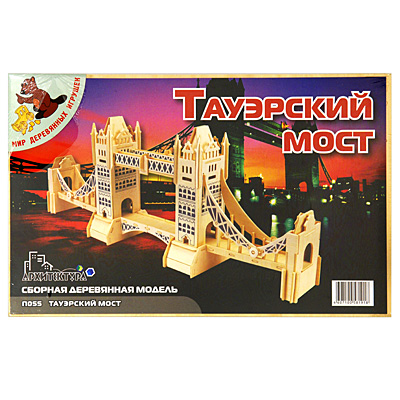 Сборная деревянная модель "Тауэрский мост" см Состав Элементы для сборки инфо 1323e.