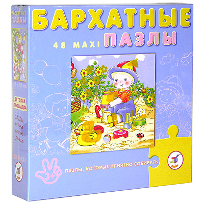 Детская площадка Бархатный пазл, 48 элементов Серия: Бархатные пазлы инфо 1671e.