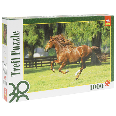 Галоп Пазл, 1000 элементов Пазл , Картон Возраст: от 3 лет; Элементов: 1000 Trefl Puzzle; Польша 2009 г ; Артикул: 10201; Упаковка: Коробка Не рекомендуется детям до 3-х лет инфо 1878e.
