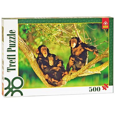 Шимпанзе Пазл, 500 элементов Пазл , Картон Элементов: 500 Trefl Puzzle; Польша 2009 г ; Артикул: 37065; Упаковка: Коробка Не рекомендуется детям до 3-х лет инфо 1895e.