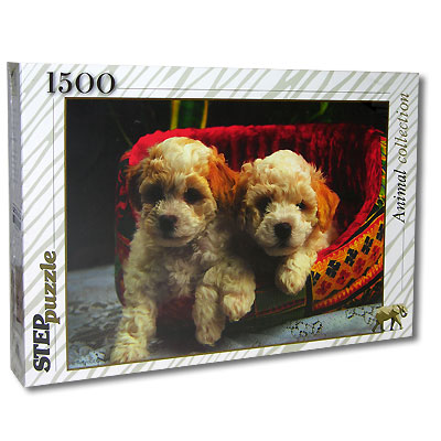 Щенята в корзине Пазл, 1500 элементов Серия: Animal collection инфо 1925e.