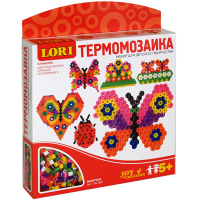 Бабочки Термомозаика Набор для творчества Возраст: от 5 лет Lory; Россия 2008 г ; Артикул: Тм-002; Упаковка: Коробка Не рекомендуется детям до 3-х лет инфо 2125e.