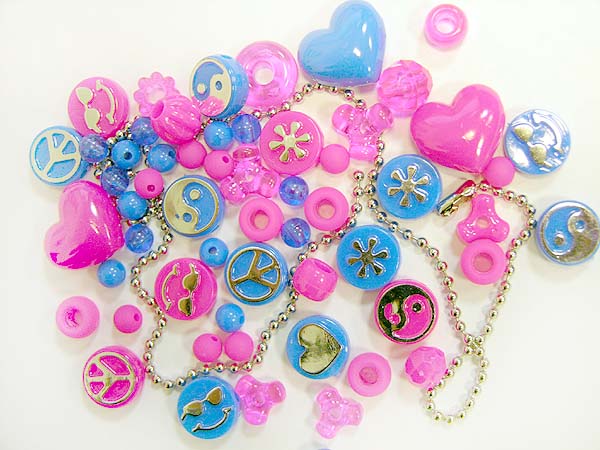 Набор цветных бусинок "Funky Beads" 6087 1 8 м, цепочка 45 см инфо 2459e.