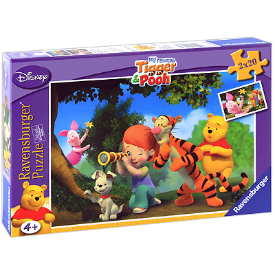 Увлекательная прогулка Винни Пуха Пазл 2 в 1, 2х20 элементов Серия: My friends Tigger & Pooh инфо 2568e.