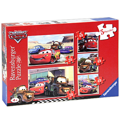 Тачки Пазл 187 элементов Пазл , Картон Возраст: от 4 лет; Элементов: 187 Ravensburger-puzzle; Германия 2010 г ; Артикул: 073870; Упаковка: Коробка инфо 2624e.