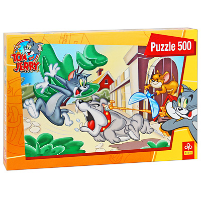 Проделки Джерри Пазл, 500 элементов Пазл , Картон Элементов: 500 Trefl Puzzle; Польша 2009 г ; Артикул: 37075; Упаковка: Коробка Не рекомендуется детям до 3-х лет инфо 2657e.