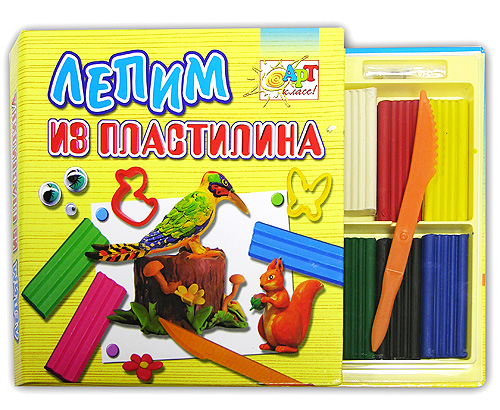 Набор для творчества "Лепим из пластилина" 6 шт , нож для пластилина инфо 6083e.